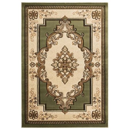 UNITED WEAVERS OF AMERICA United Weavers of America 2050 10545 35C 2 ft. 7 in. x 4 ft. 2 in. Bristol Fallon Green Rectangle Rug 2050 10545 35C